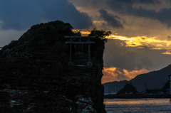 梅雨の夕暮れ。