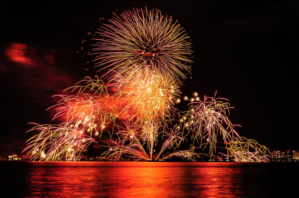 水郷祭、花火17