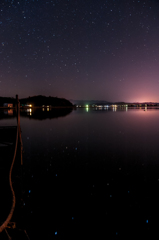 神西湖、星景。