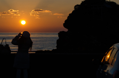 夕陽の景色。