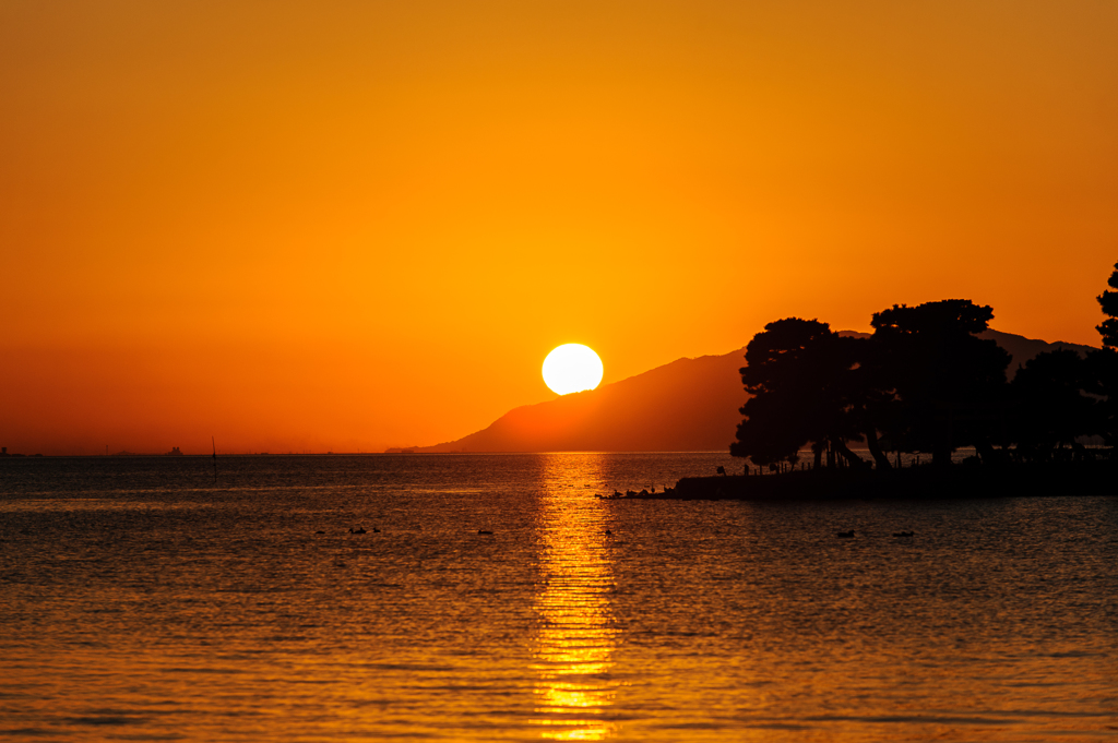 宍道湖夕景3。