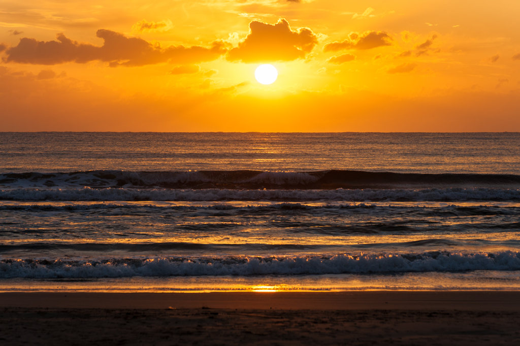 稲佐の浜夕日。
