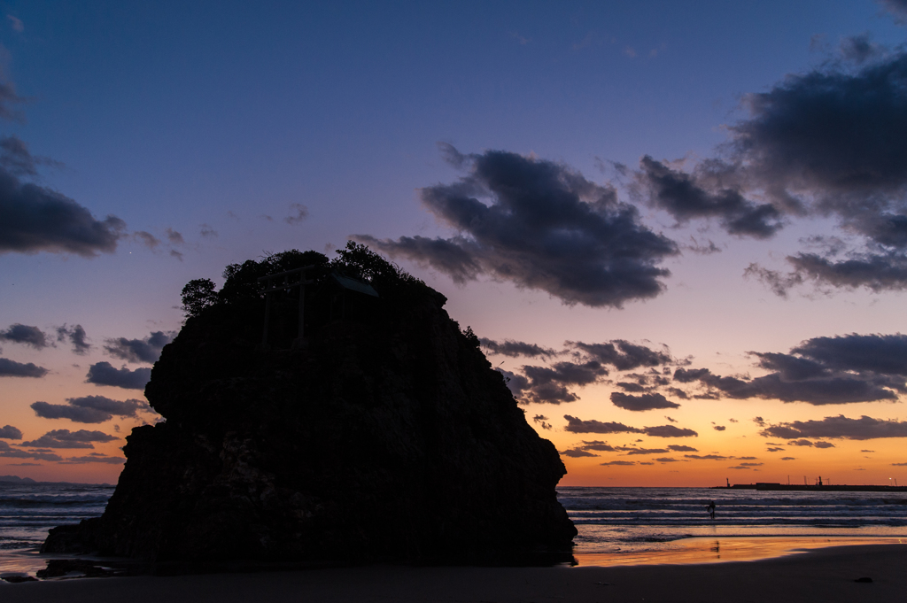 稲佐の浜夕景。