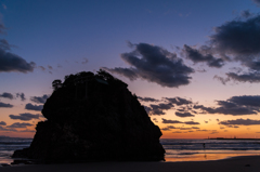 稲佐の浜夕景。