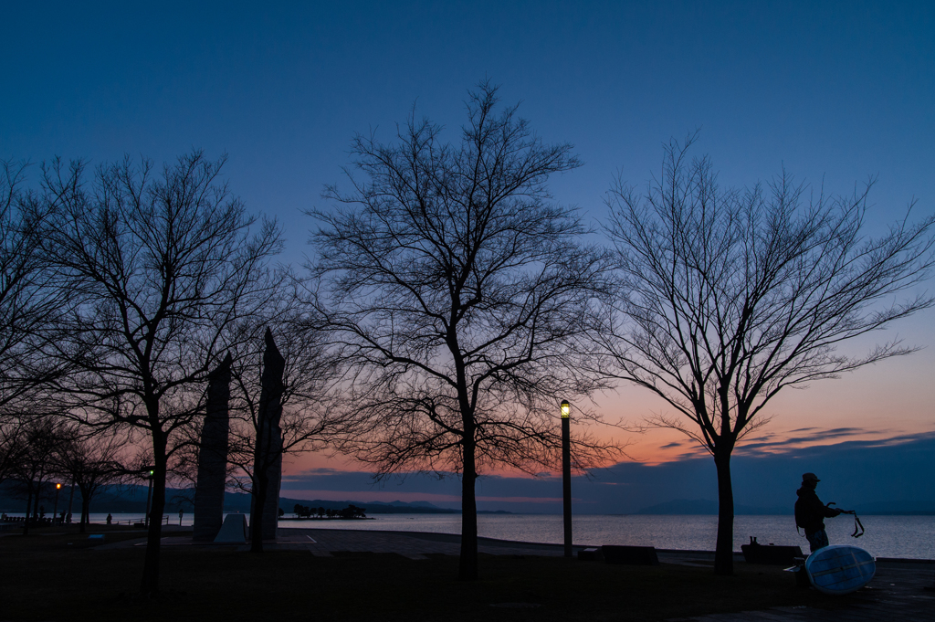 岸公園夕景。