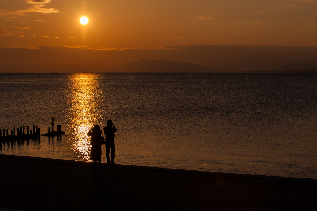 夕刻に。
