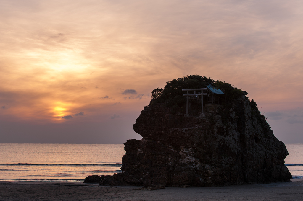 稲佐の浜夕景。