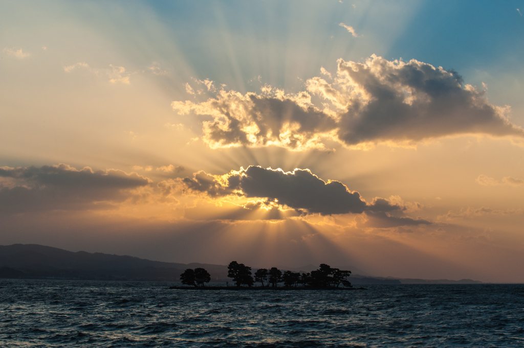 宍道湖夕景。