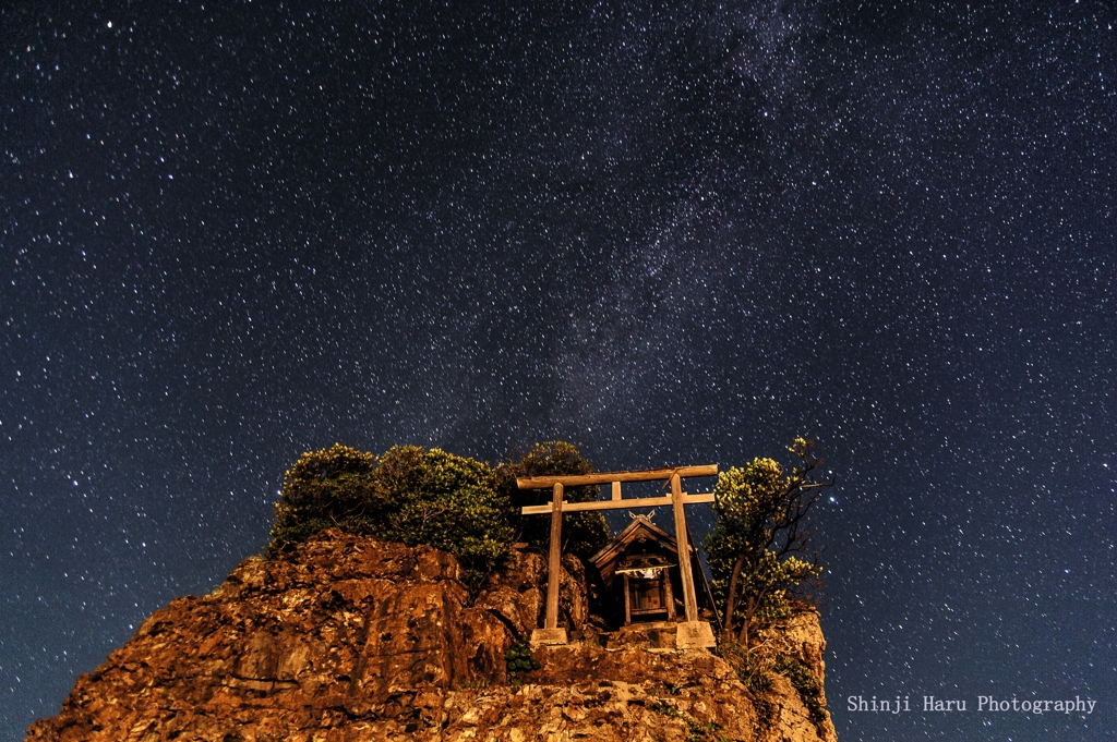 稲佐の浜、星景。