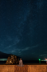 稲佐の浜。星景。