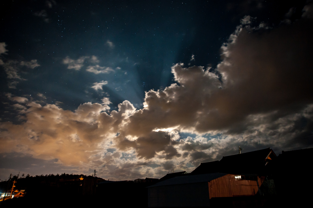 月夜の雲。