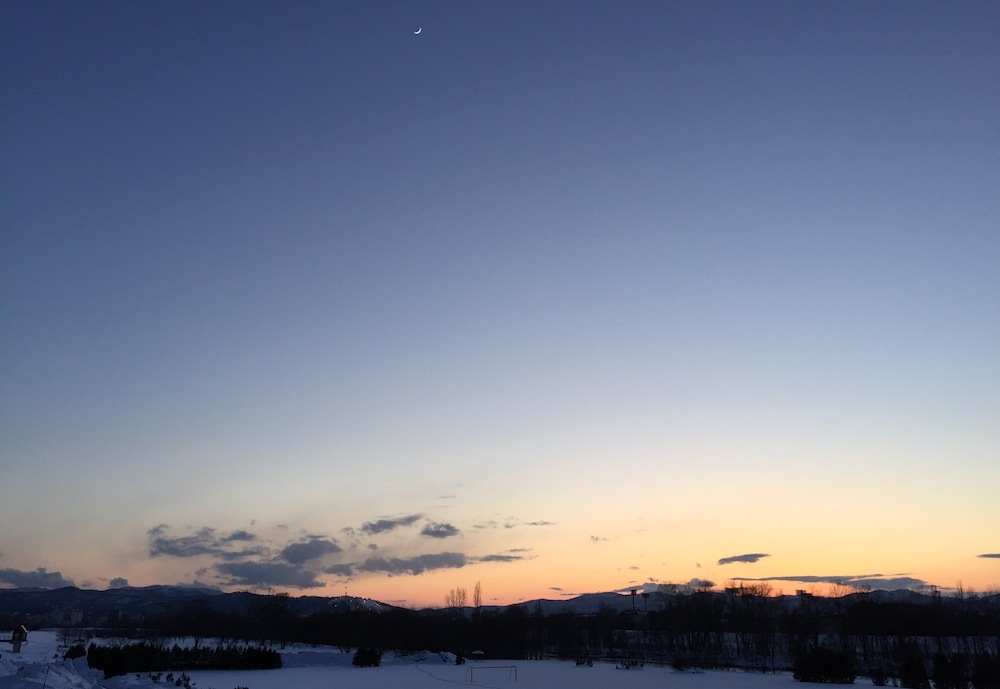 夕焼け散歩にて