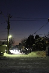 住宅街にて