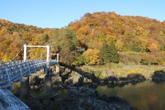 紅葉と吊り橋