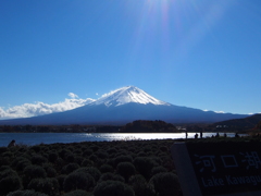 河口湖から