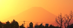 近所から富士山