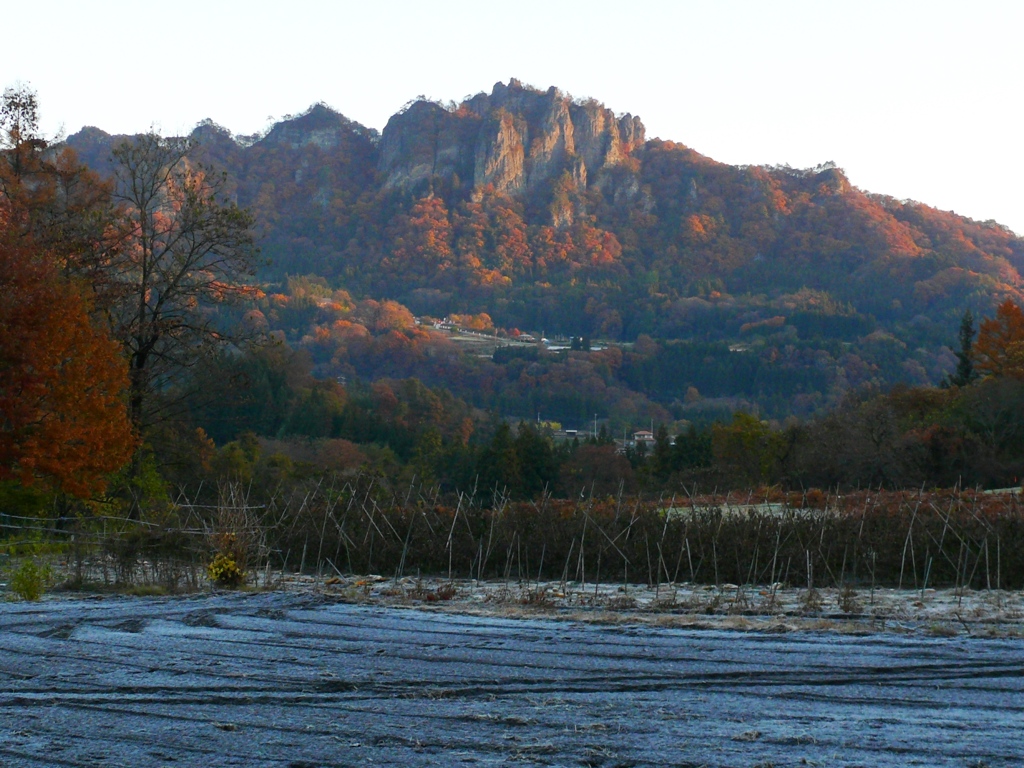 晩秋の岩櫃山.