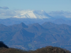 赤城山から　榛名山と浅間山