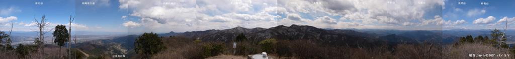 稲含山からの３６０°パノラマ