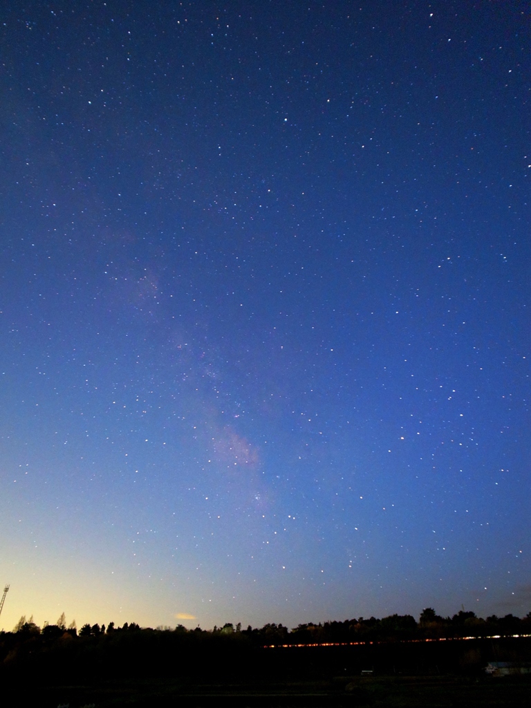 ４月の朝の星空（さそり座～いて座）