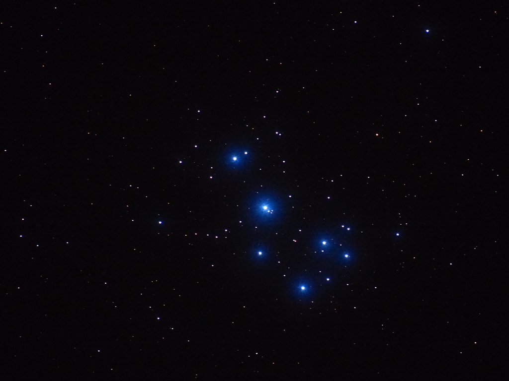 佐久間ダム(静岡)付近 プレアデス星団 