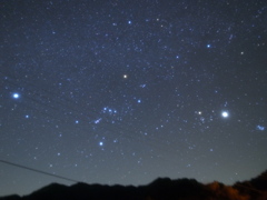 佐久間ダム(静岡)付近の冬の三角形