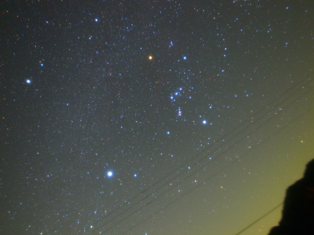 佐久間ダム(静岡)付近のオリオン座