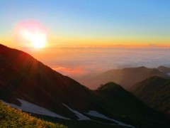 五竜山荘から見る日の出