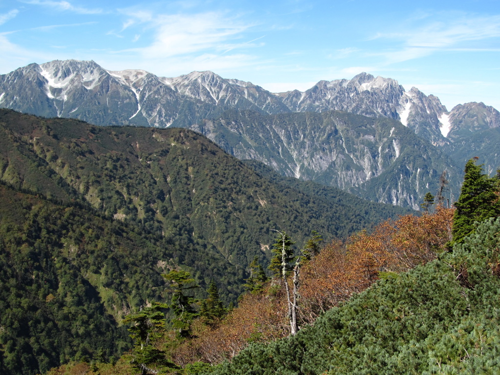 残雪の立山、剣岳2
