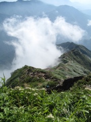 西黒尾根を望む