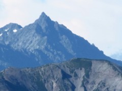 五竜岳から見た槍ヶ岳