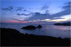 高知県宿毛市咸陽島からの夕日