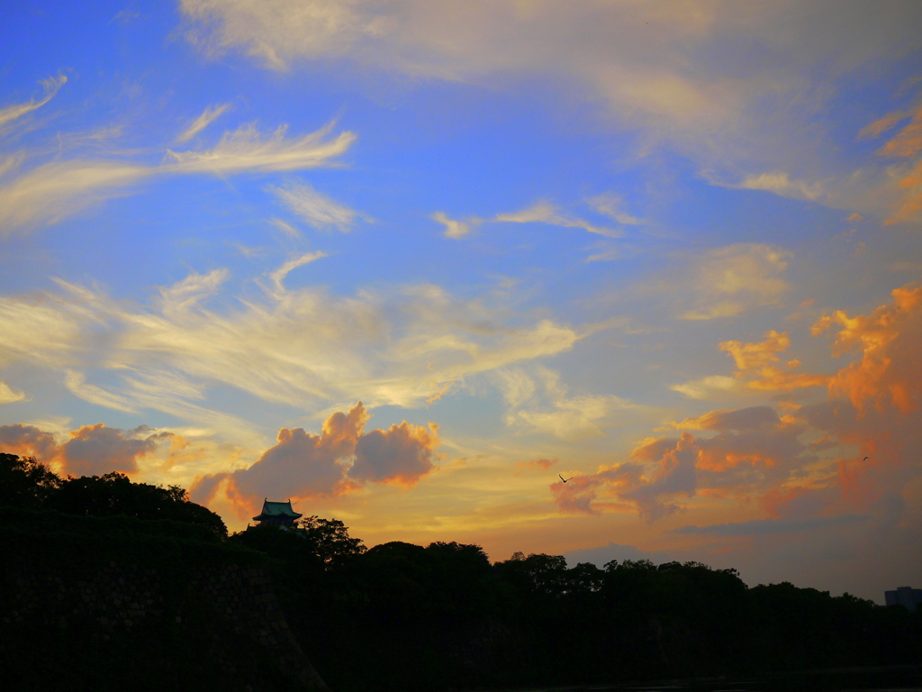 大阪城夕景
