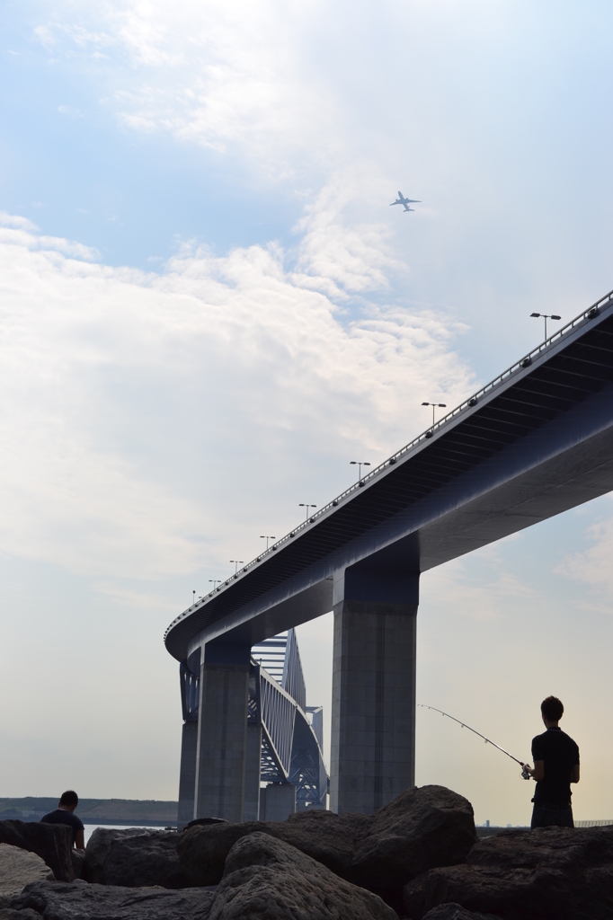 飛行機のある風景