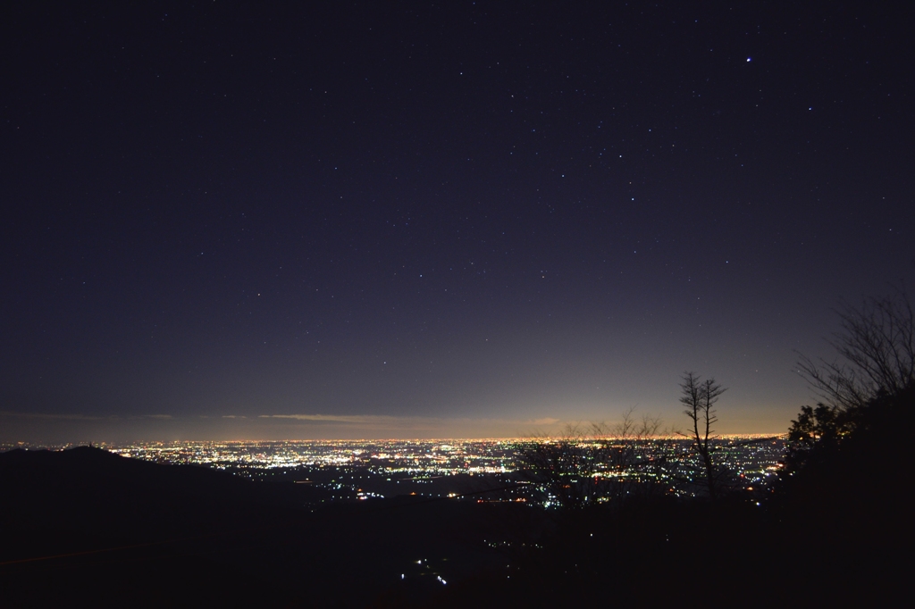 筑波山からの夜景