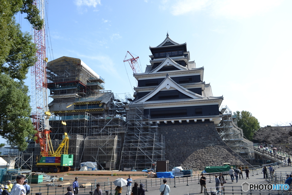再建中の熊本城