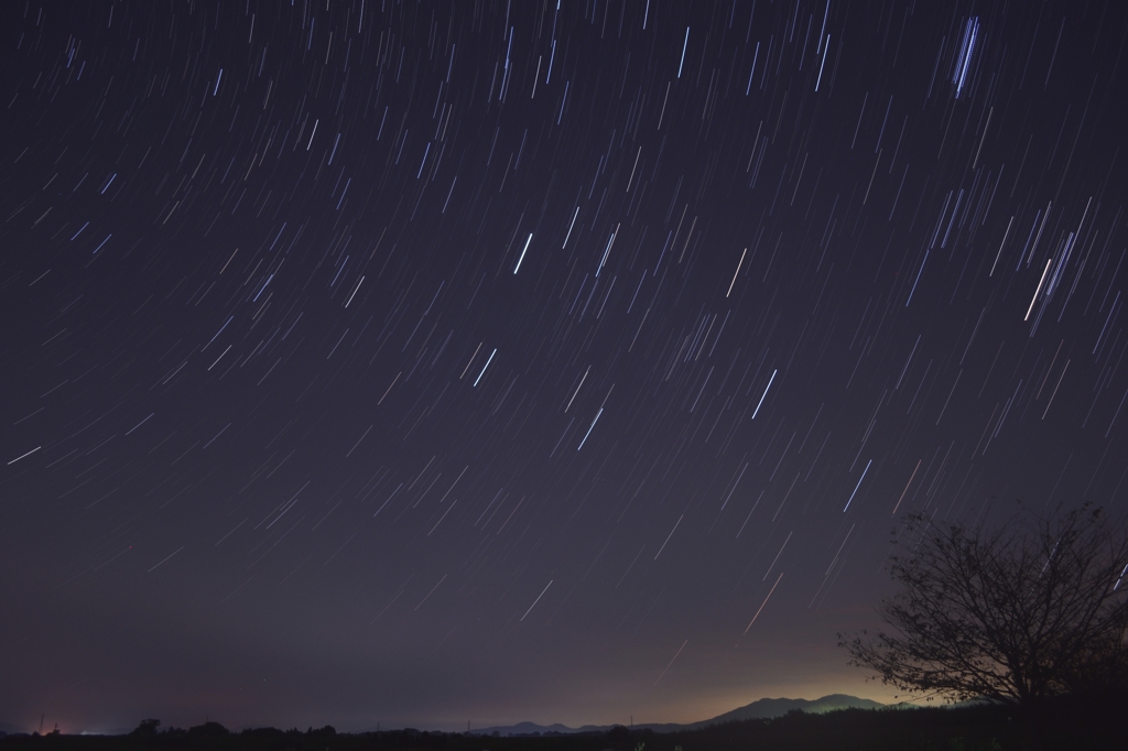 地上に降りそそぐ星