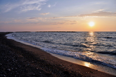 日本海の夕陽