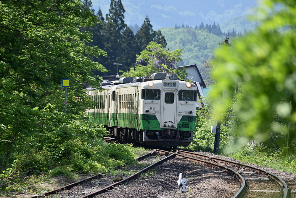 柳津駅にて