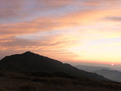 大日岳と夕日