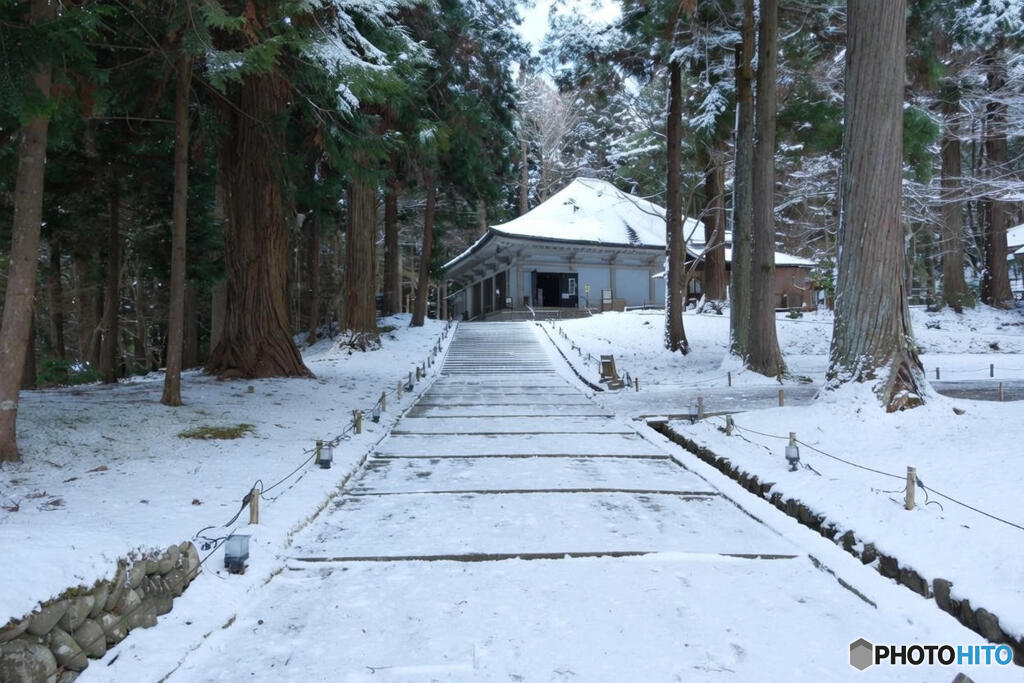 積もる雪に夢の跡