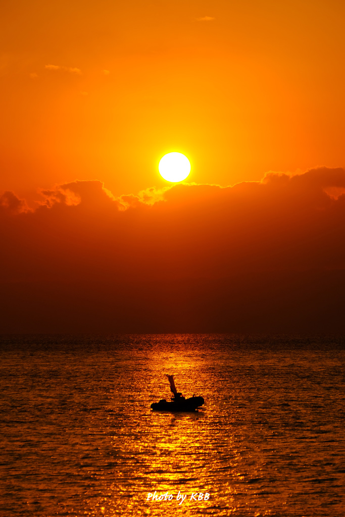 片瀬海岸夕景