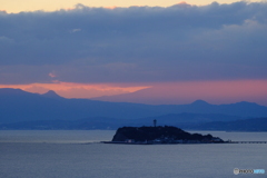 夕暮れ　江ノ島