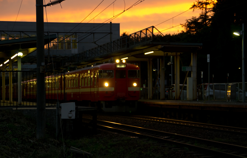 大麻駅にて