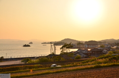 川棚の夕陽