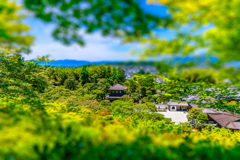 銀閣寺境内ジオラマ風