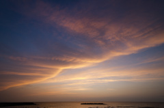 日本海の夕焼け