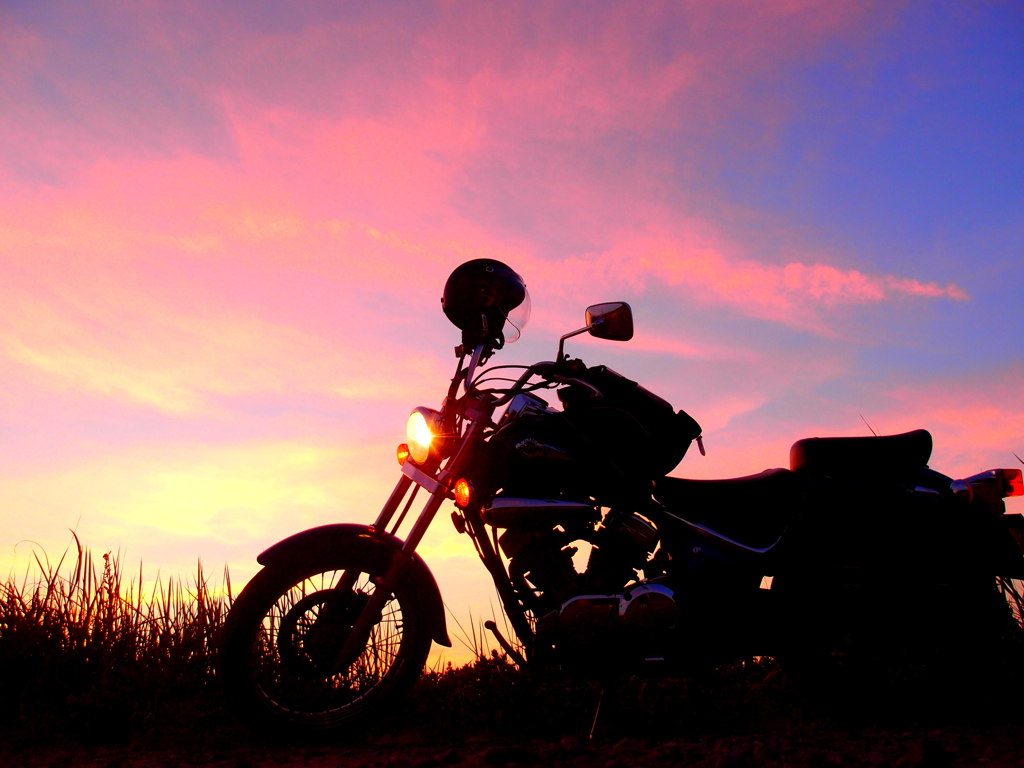 バイクと。-夕景-