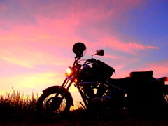 バイクと。-夕景-
