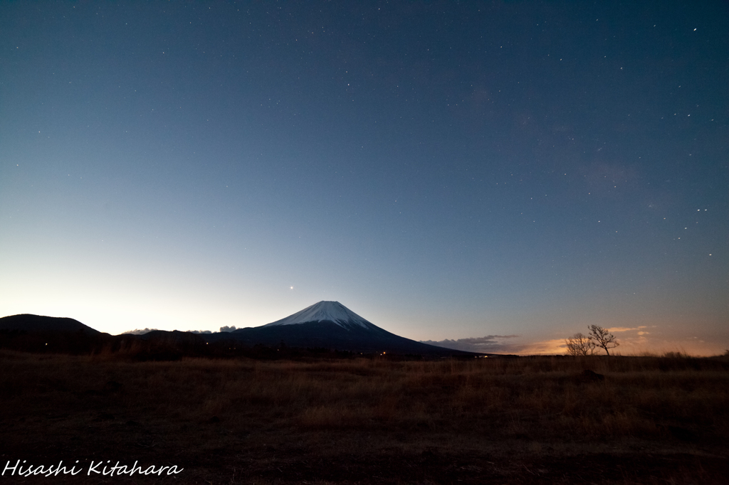 早朝の朝霧高原